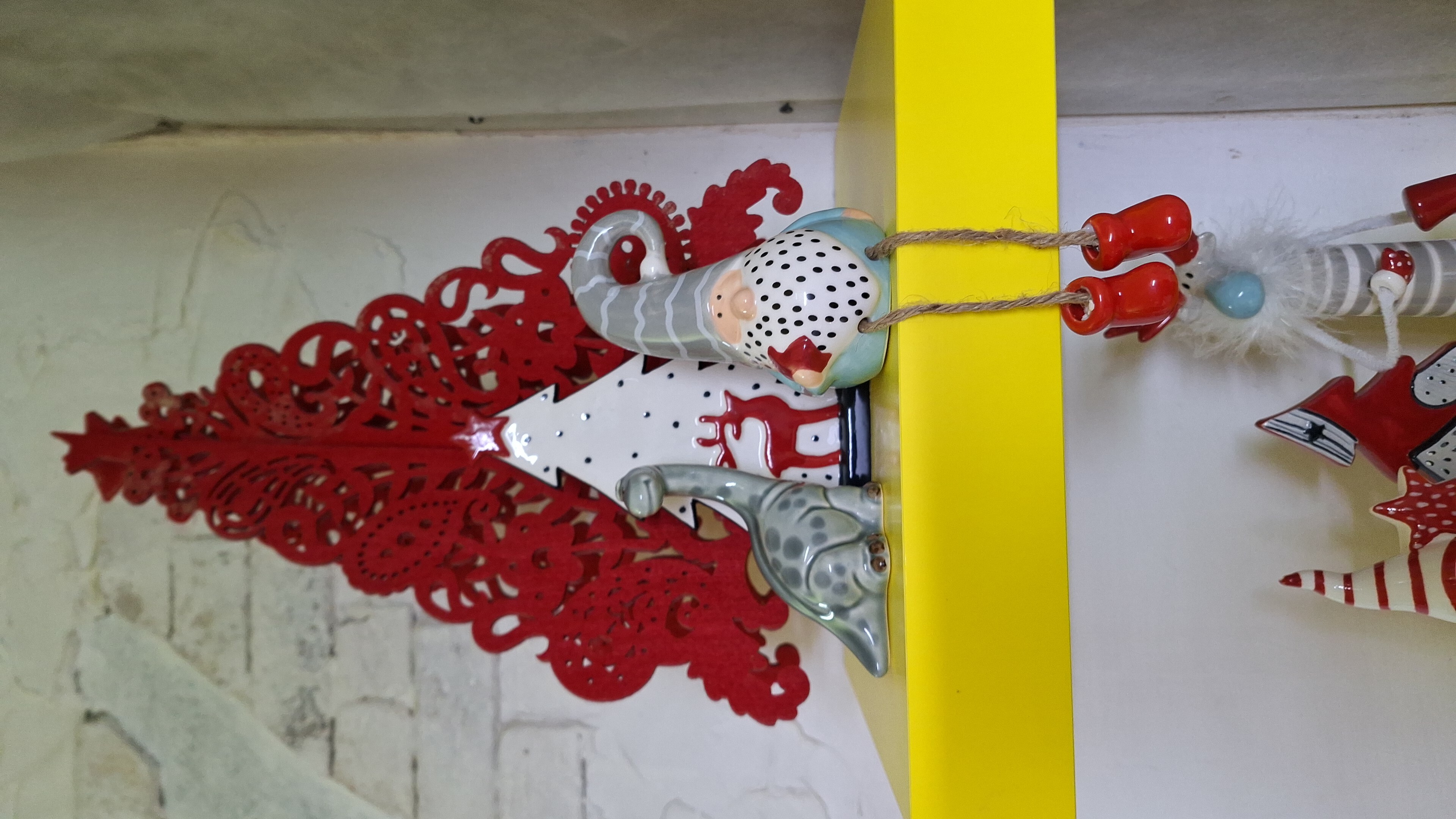 Фотография покупателя товара Фигурка керамика «Высокий лось», красный с бирюзовыми рогами, 22.3×5×6.3 см - Фото 2