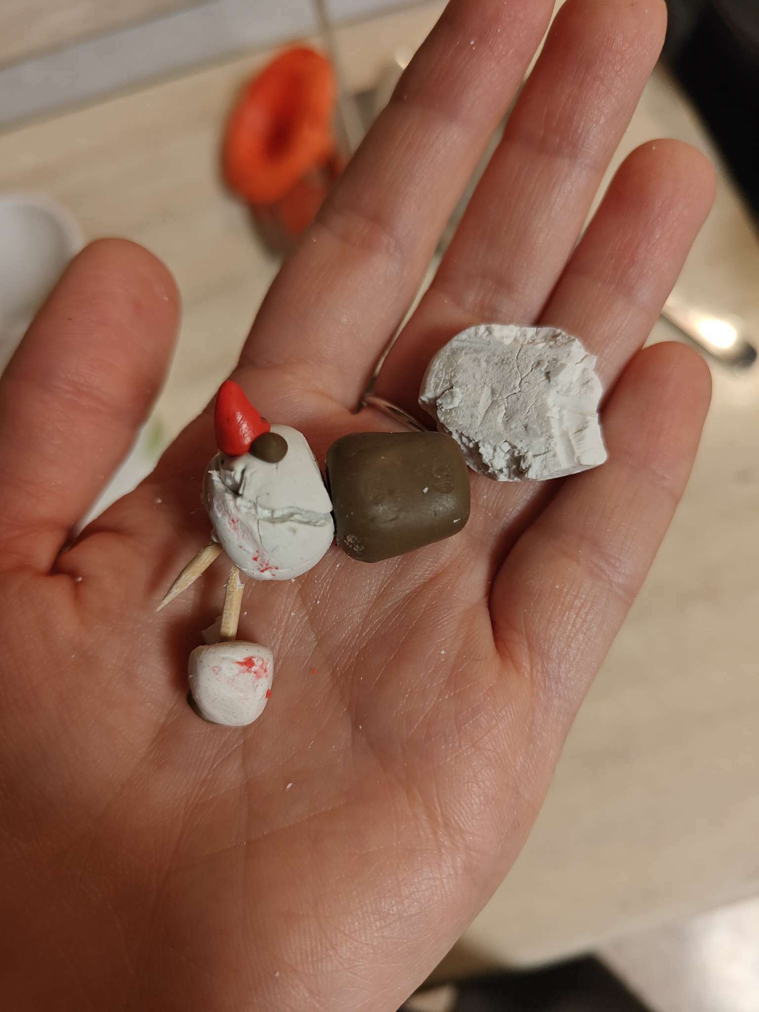 Фотография покупателя товара Ложка для декора полимерной глиной «Снеговик в шарфике» - Фото 2