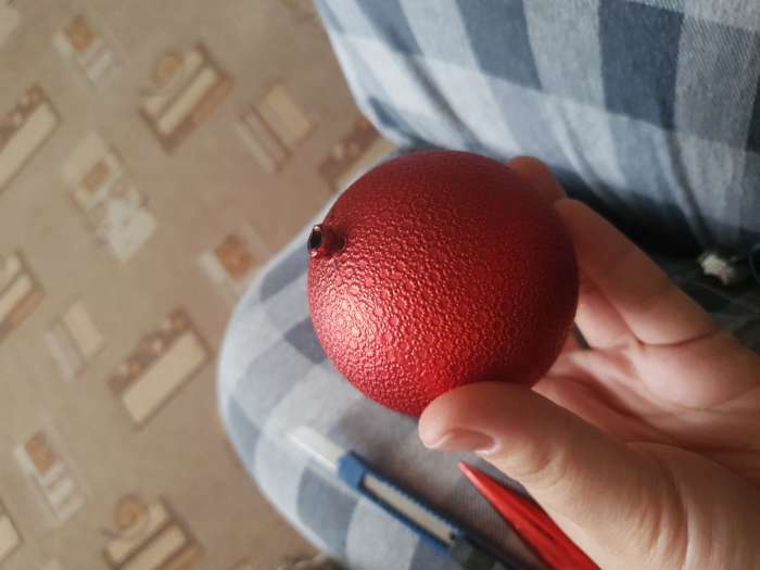 Фотография покупателя товара Набор шаров пластик d-7 см, 4 шт "Геометрия форм" красный