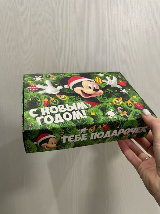 Фотография покупателя товара Коробка складная, 21 х 15 х 5 см "С Новым годом", Микки Маус и друзья