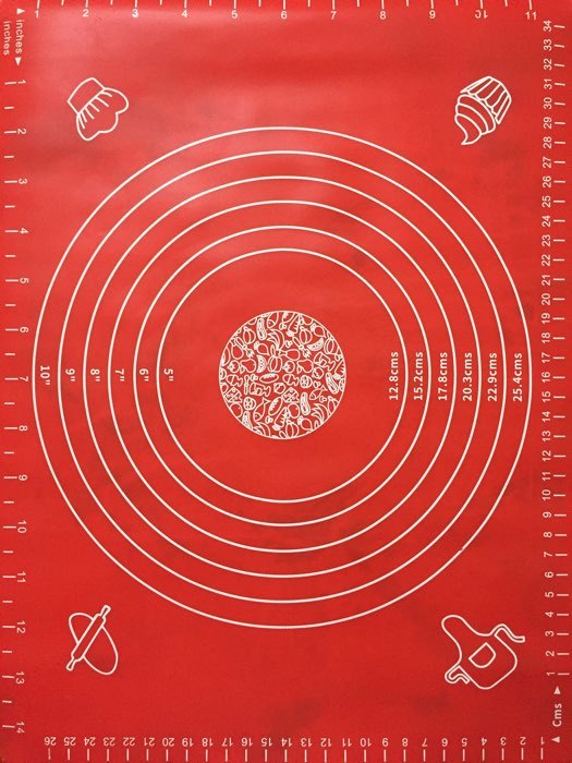 Фотография покупателя товара Коврик с разметкой Доляна «Эрме», силикон, 38×28 см, цвет МИКС