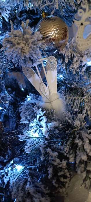Фотография покупателя товара Подвеска новогодняя "Лыжи" длина: 15 см - Фото 2