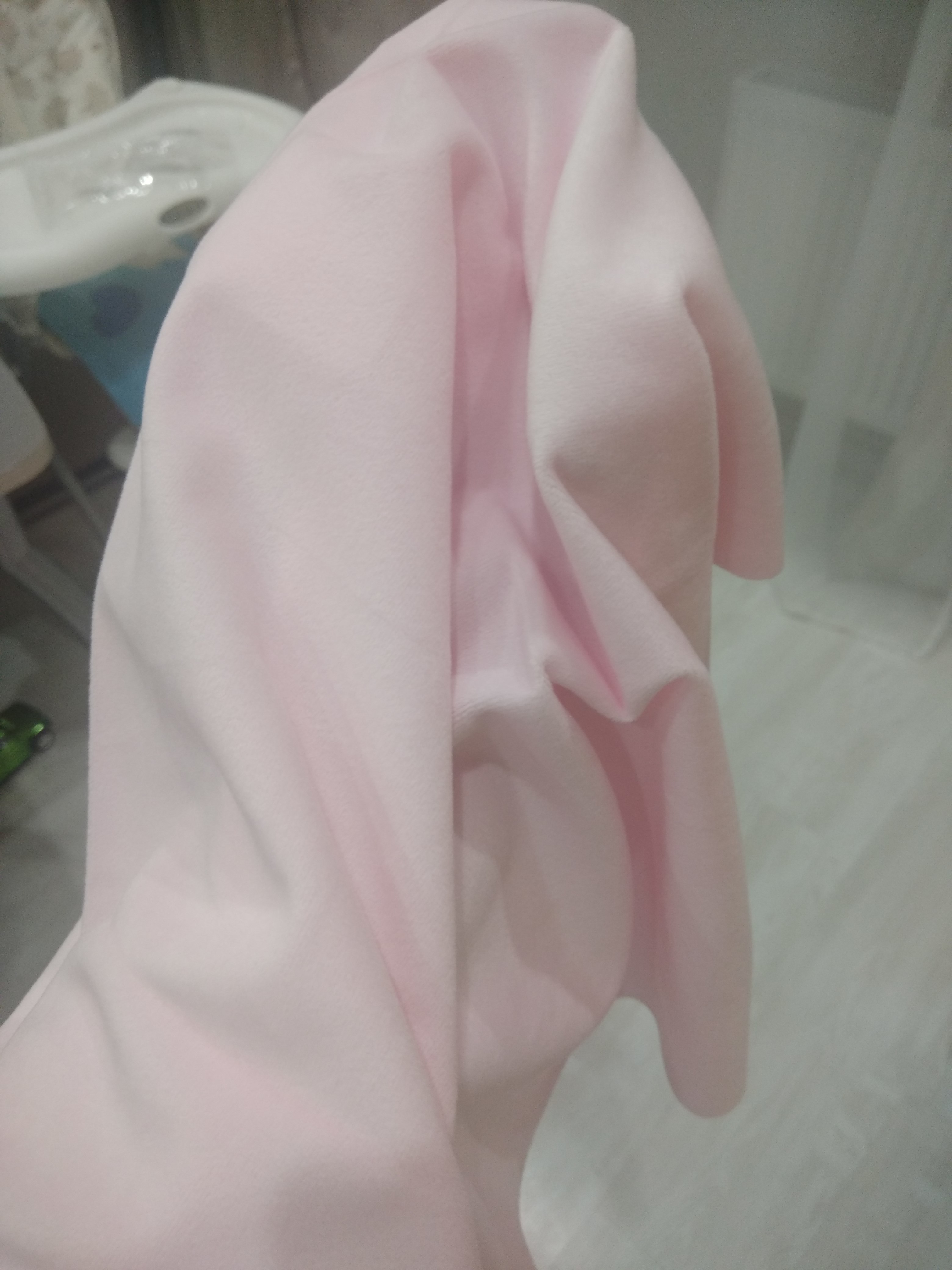 Фотография покупателя товара Ткань для пэчворка плюш «Нежно‒розовая», 55 × 50 см - Фото 3