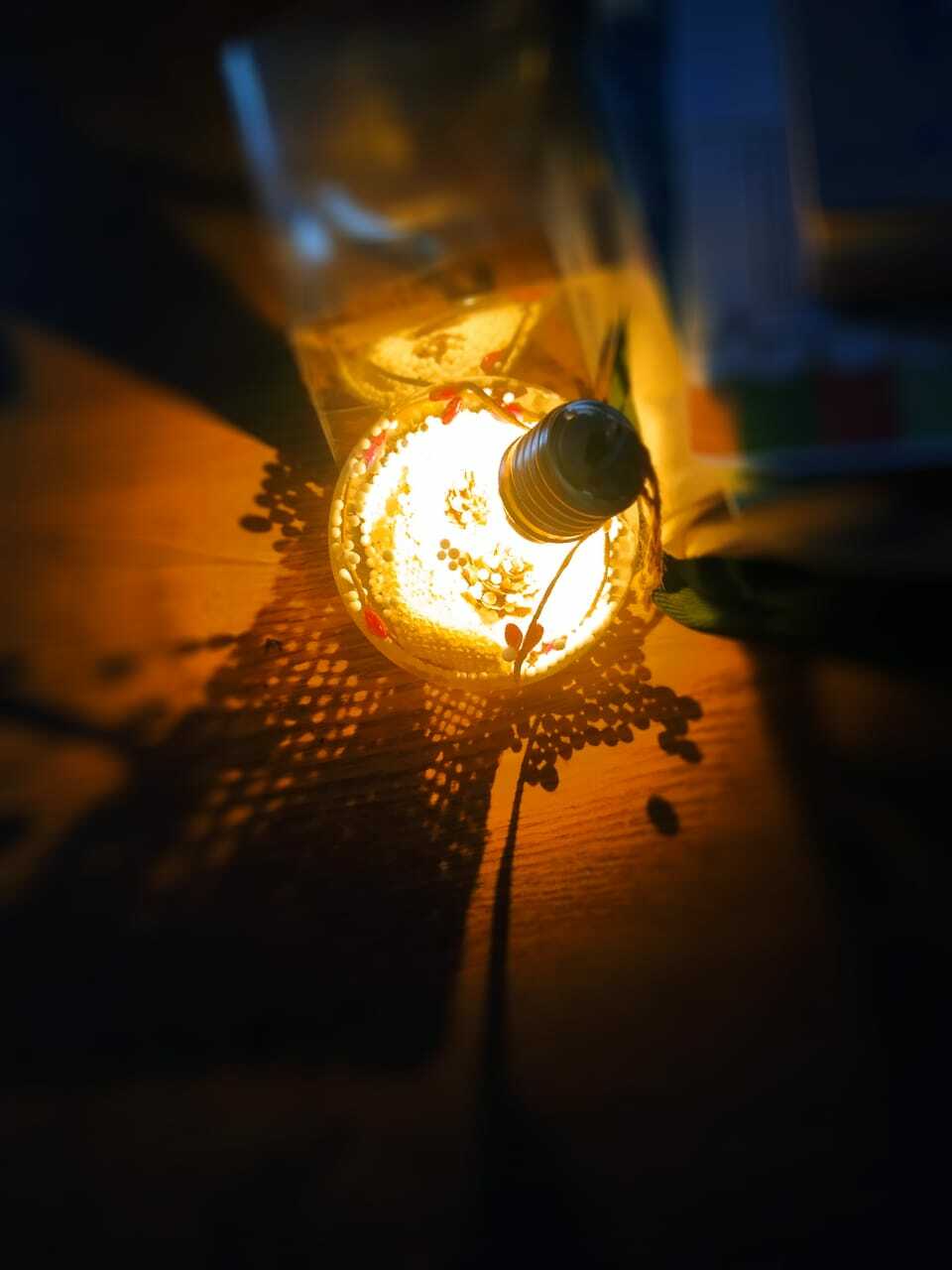 Фотография покупателя товара Ёлочный шар «Новый год», батарейки, 1 LED, свечение тёплое белое - Фото 1
