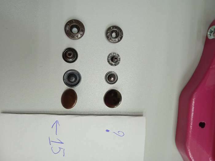 Фотография покупателя товара Кнопка установочная, Альфа (S-образная), железная, d = 15 мм, цвет чёрный никель