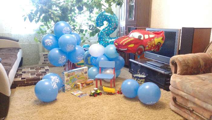Фотография покупателя товара Шар воздушный 12" «День рождения мальчика», набор 5 шт., цвет голубой - Фото 7
