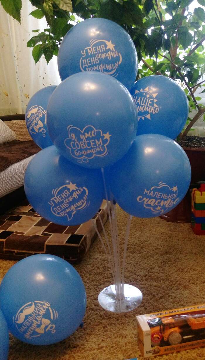 Фотография покупателя товара Шар воздушный 12" «День рождения мальчика», набор 5 шт., цвет голубой - Фото 6