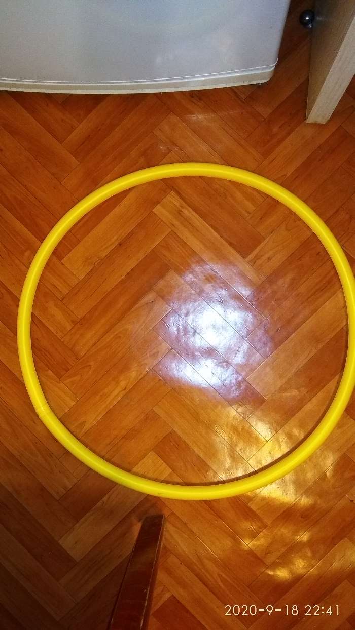 Фотография покупателя товара Обруч, диаметр 60 см, цвет жёлтый - Фото 4