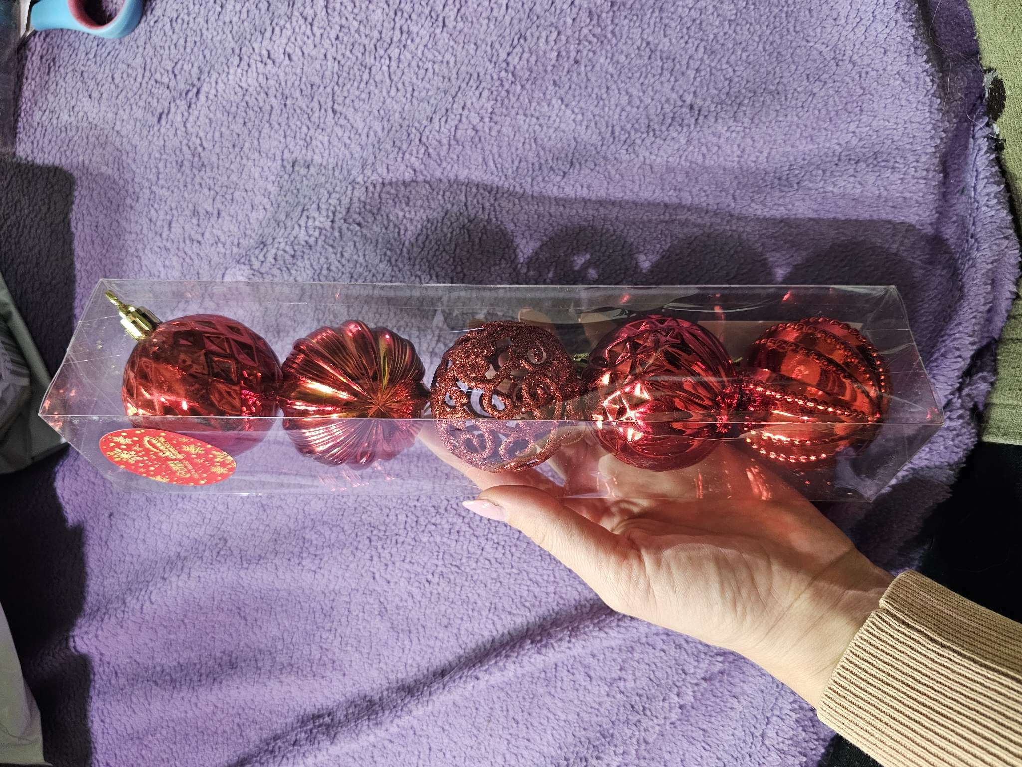 Фотография покупателя товара Набор шаров пластик d-5,5 см, 5 шт "Карнавал" ассорти, красный - Фото 2