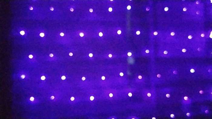 Фотография покупателя товара Гирлянда «Занавес» 2.8 × 3 м роса на крючках, с пультом, IP20, серебристая нить, 300 LED, свечение фиолетовое, 8 режимов, USB - Фото 2