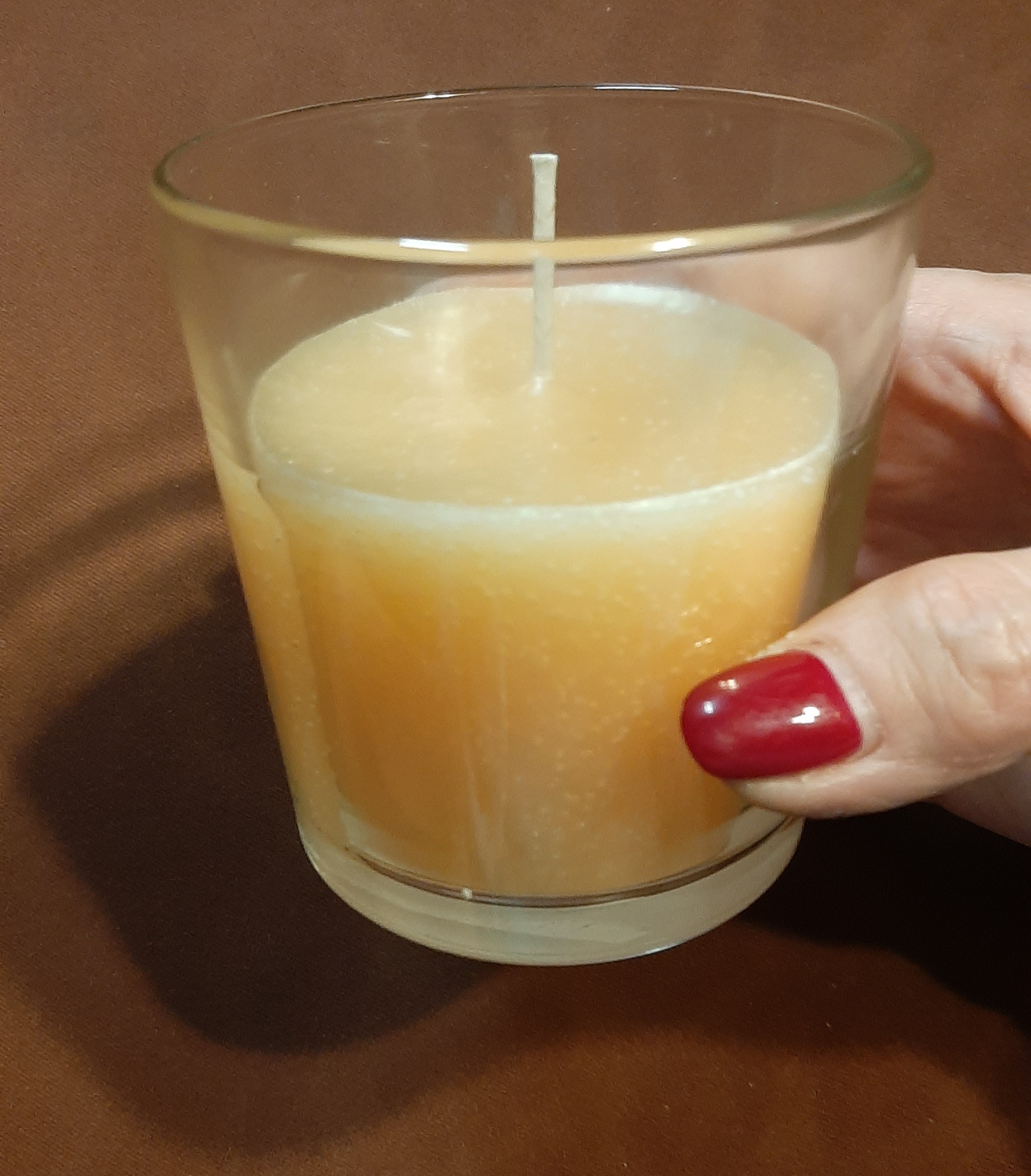 Фотография покупателя товара Свеча в гладком стакане ароматизированная "Жасмин", 8,5 см - Фото 12