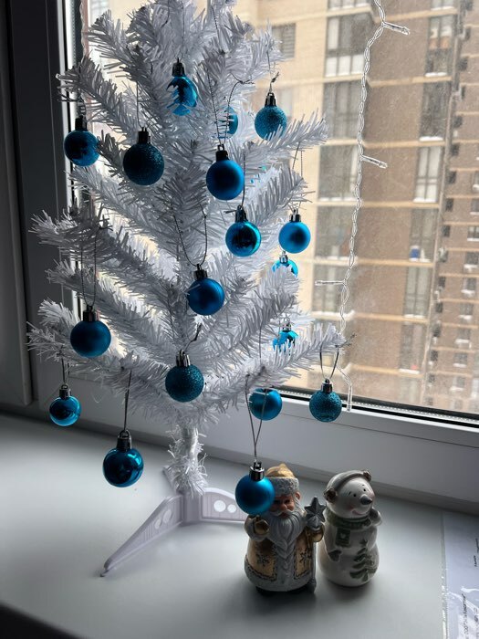 Фотография покупателя товара Ёлочные игрушки «Перелив», шары новогодние, d=3 см, набор 20 шт., синий - Фото 1