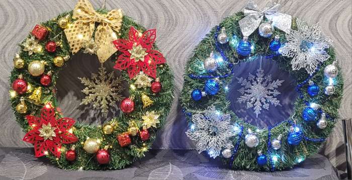 Фотография покупателя товара Ёлочные игрушки 2 шт. «Зимнее волшебство. Снежинка - яркое сияние» пластик, 14 см, золото серебро - Фото 2