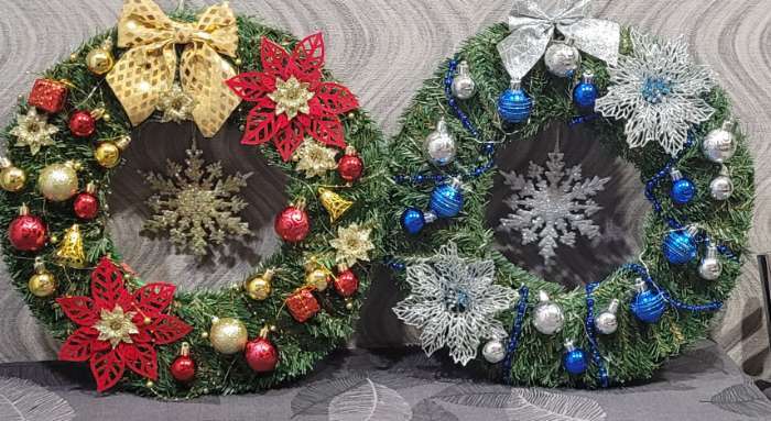 Фотография покупателя товара Ёлочные игрушки 2 шт. «Зимнее волшебство. Снежинка - яркое сияние» пластик, 14 см, золото серебро - Фото 1