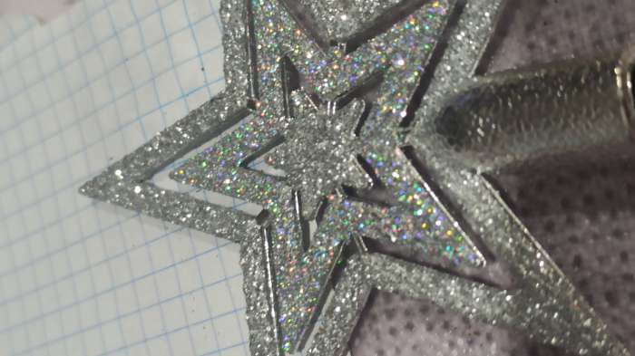 Фотография покупателя товара Декоративные блёстки LUXART LuxGlitter (сухие), 20 мл, размер 0.2 мм, голографическое серебро