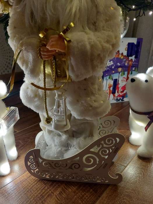 Фотография покупателя товара Кашпо деревянное, 23×10×14 см "Новогоднее. Санки", подарочная упаковка, белое - Фото 1