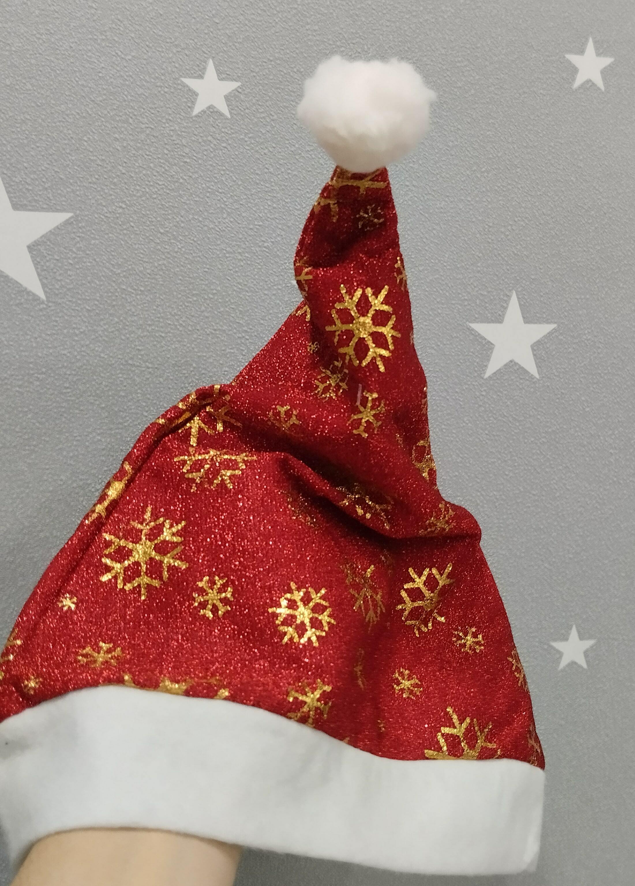 Фотография покупателя товара Колпак новогодний «Звёздный калейдоскоп» 30×38 см, красный - Фото 1