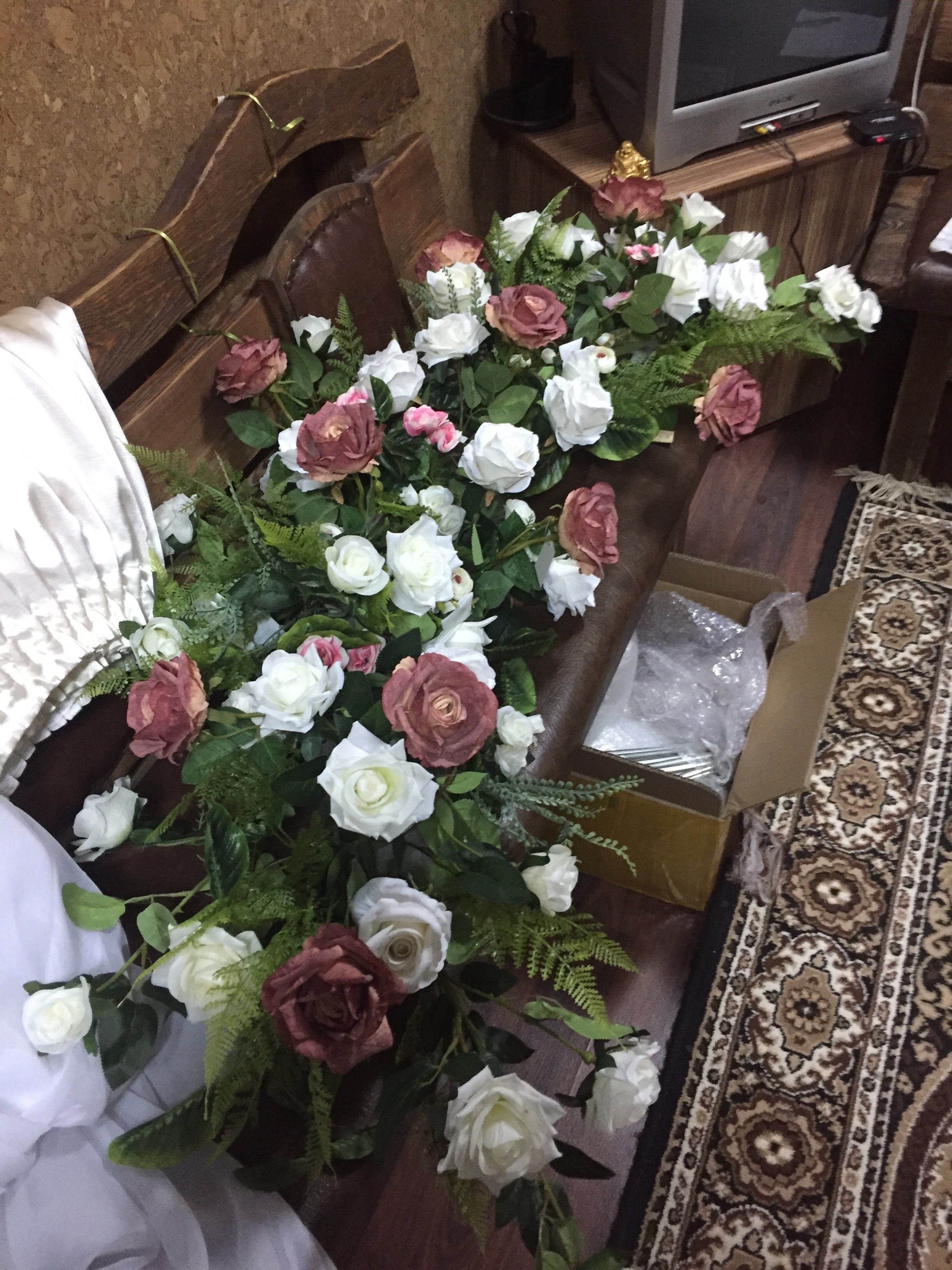 Фотография покупателя товара Цветы искусственные "Роза Фиона" три бутона, 8х70 см, белый - Фото 3