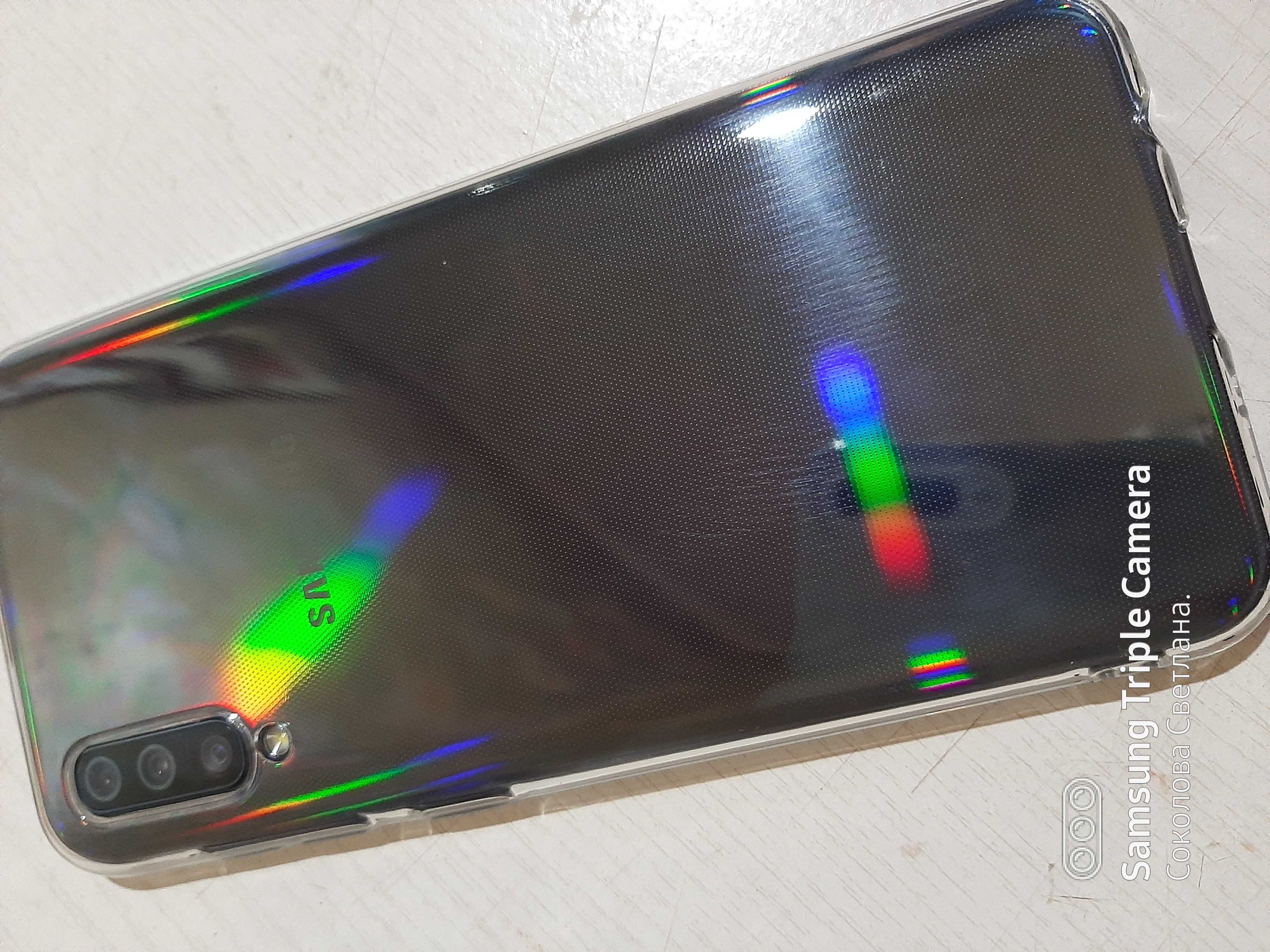 Фотография покупателя товара Чехол Innovation, для Samsung A50, силиконовый, прозрачный - Фото 1