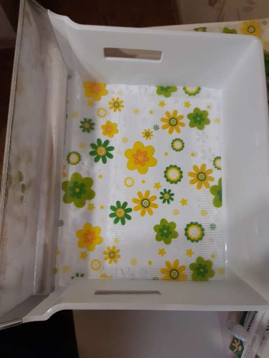 Фотография покупателя товара Коврик противоскользящий Доляна «Жёлтые цветы», 45×100 см