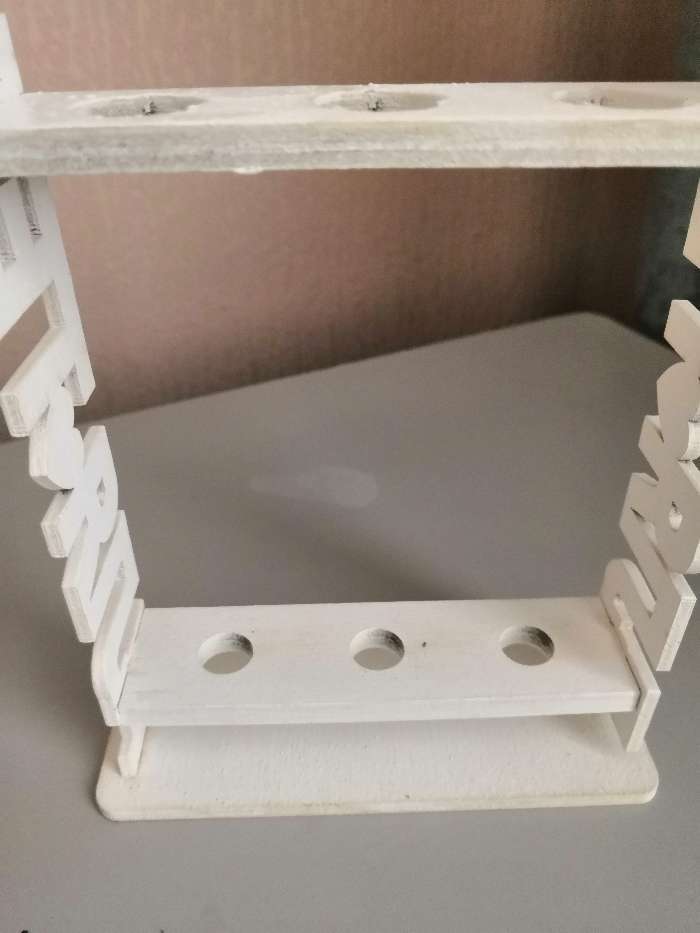 Фотография покупателя товара Ваза для цветов и сухоцветов «Для тебя», деревянная, с пробирками, с подставкой - Фото 2