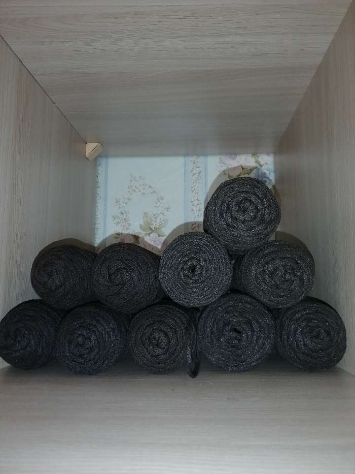 Фотография покупателя товара Шнур для рукоделия хлопковый  100% хлопок 4 мм, 50м/140гр (темно-коричневый)