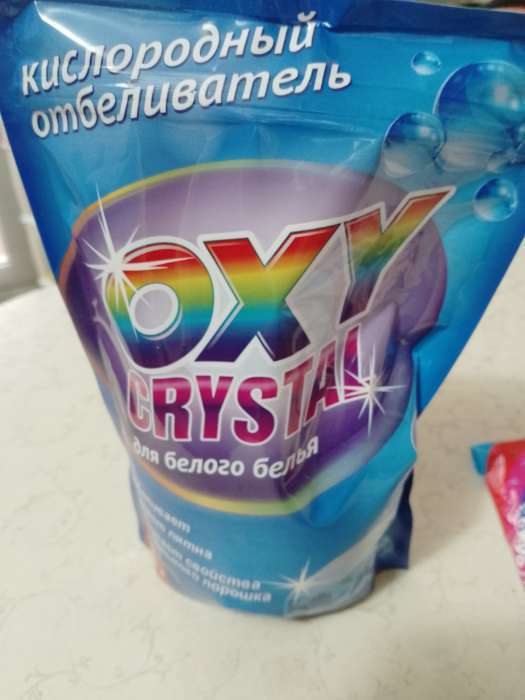 Фотография покупателя товара Отбеливатель Selena Oxy crystal, порошок, для белых тканей, кислородный, 600 г - Фото 9