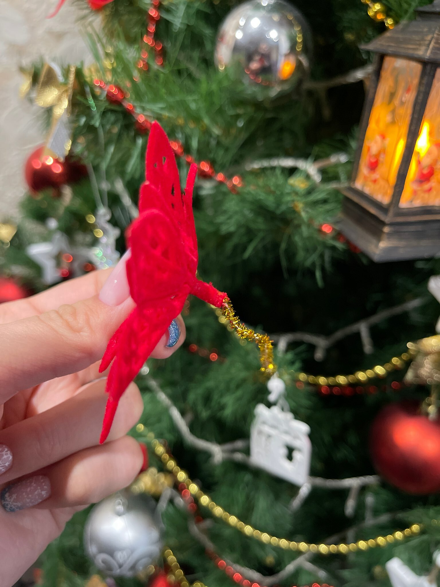 Фотография покупателя товара Ёлочные игрушки 6 шт. «Зимнее волшебство. Резной цветок» пластик, 7 см, красный - Фото 7