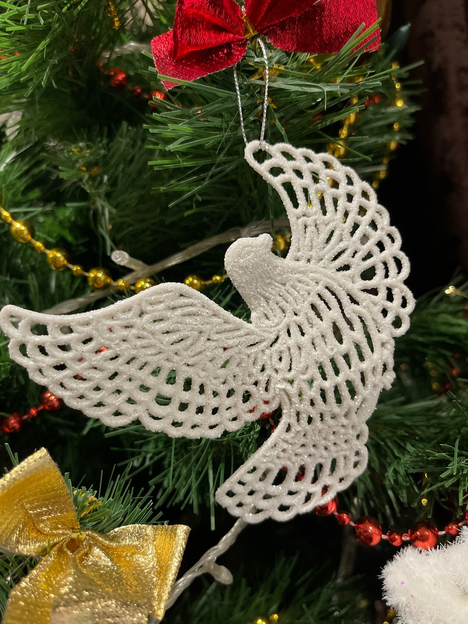 Фотография покупателя товара Ёлочные игрушки 3 шт. «Зимнее волшебство. Белая голубка» пластик, 10×11 см - Фото 13