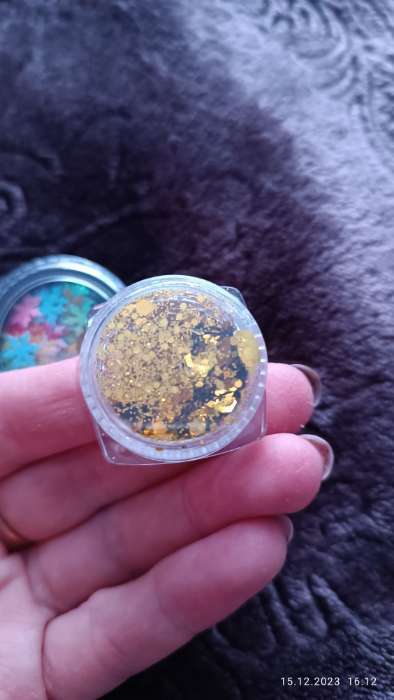 Фотография покупателя товара Блёстки для декора, разноразмерные, цвет золотистый - Фото 12