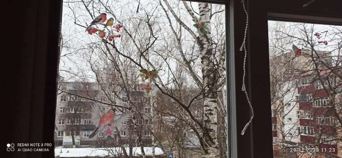 Фотография покупателя товара Интерьерные наклейки «Елка», 21 х 29.7 см, Новый год - Фото 1