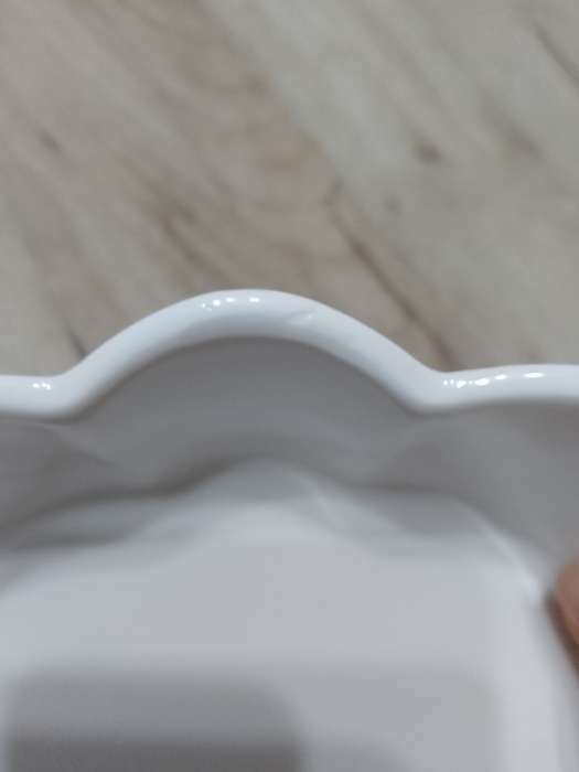 Фотография покупателя товара Блюдо фарфоровое для запекания Magistro «Флора», d=20 см, цвет белый - Фото 2