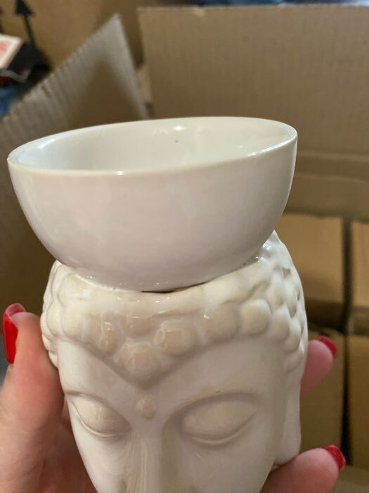 Фотография покупателя товара Аромалампа керамика "Будда с чашей на голове" МИКС 11,5х8х9 см - Фото 10