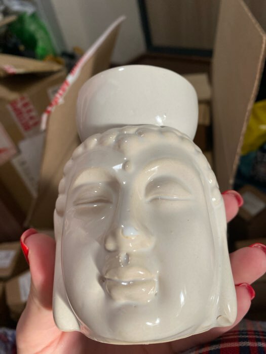 Фотография покупателя товара Аромалампа керамика "Будда с чашей на голове" МИКС 11,5х8х9 см - Фото 7