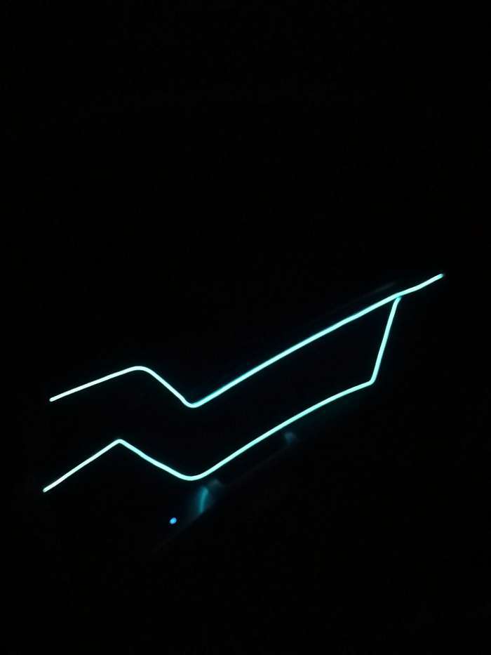 Фотография покупателя товара Неоновая нить Cartage для подсветки салона, адаптер питания 12 В, 2 м, фиолетовый - Фото 7