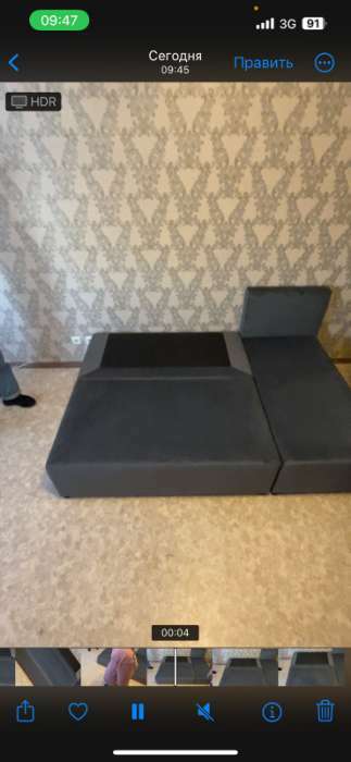 Фотография покупателя товара Угловой диван «Алиса», еврокнижка, велюр arben/vital, цвет grafit - Фото 4