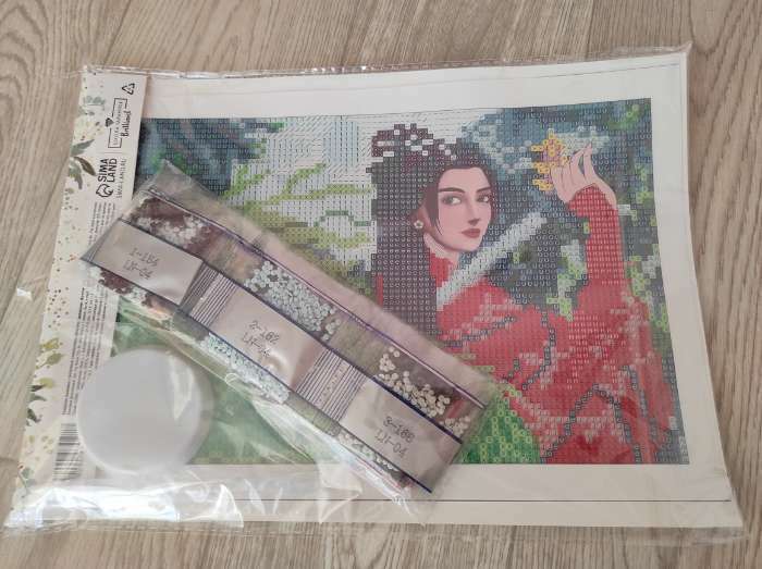 Фотография покупателя товара Алмазная мозаика с частичным заполнением на холсте «Девушка с драконом», 20×30 см - Фото 6