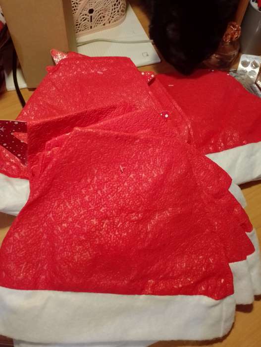 Фотография покупателя товара Колпак новогодний «Красный в крапинку» 28×38 см - Фото 1