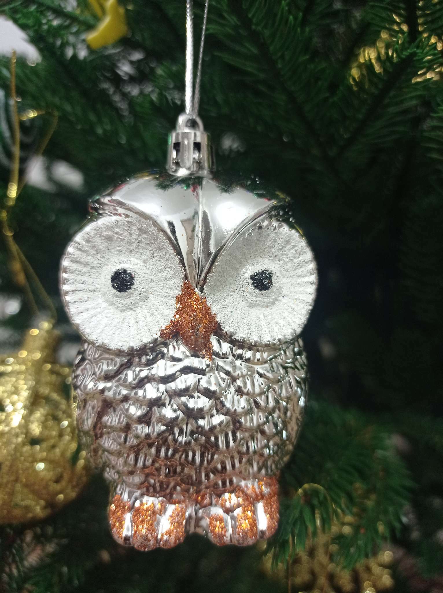 Фотография покупателя товара Ёлочные игрушки 3 шт. «Зимнее волшебство. Цветные совушки» пластик, 9 см, МИКС - Фото 2