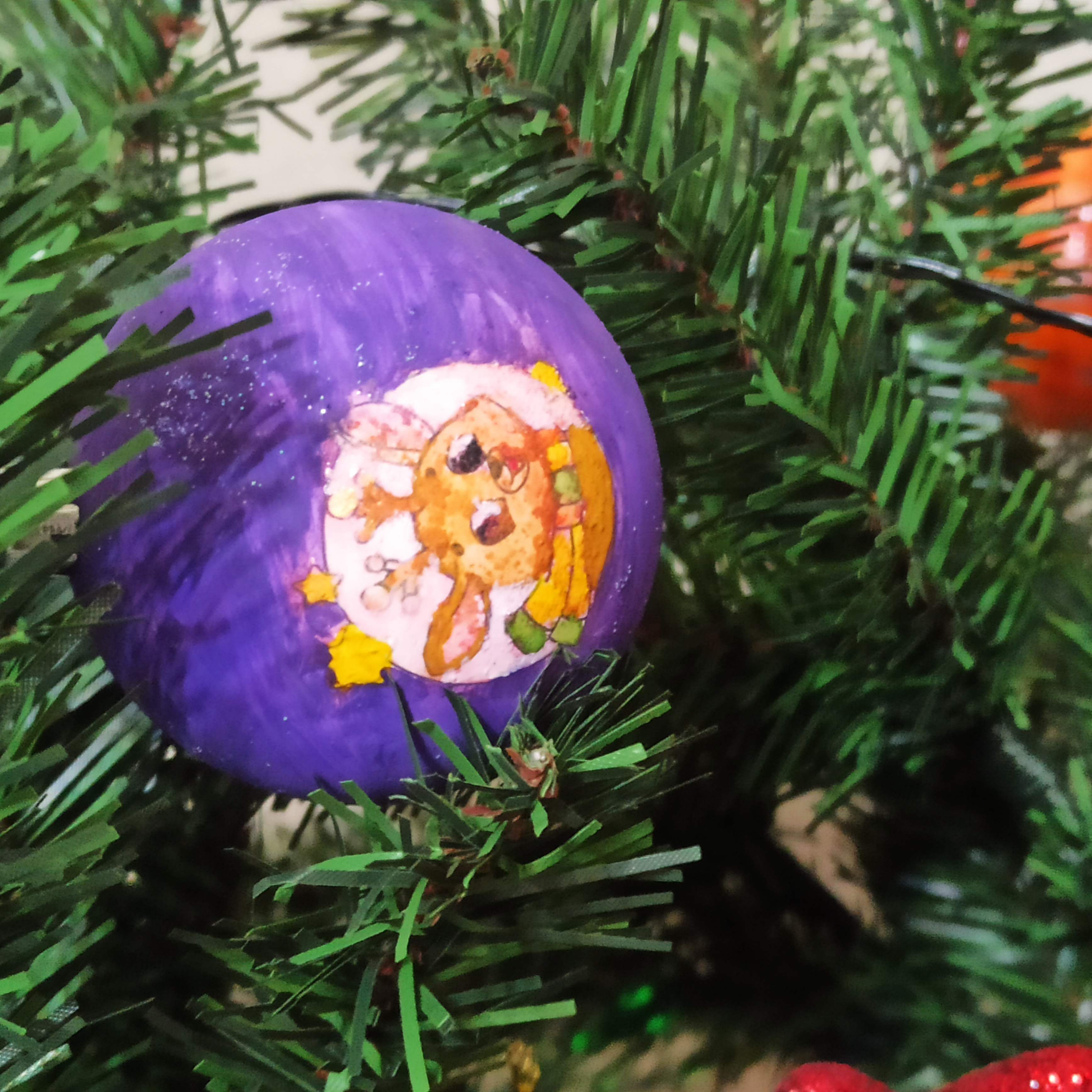 Фотография покупателя товара Новогоднее ёлочное украшение под раскраску «Новый год! Олень», d=5.5 см
