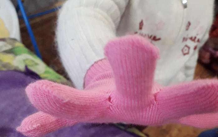 Фотография покупателя товара Перчатки одинарные для девочки, размер 14, цвет розовый 6с177 - Фото 1
