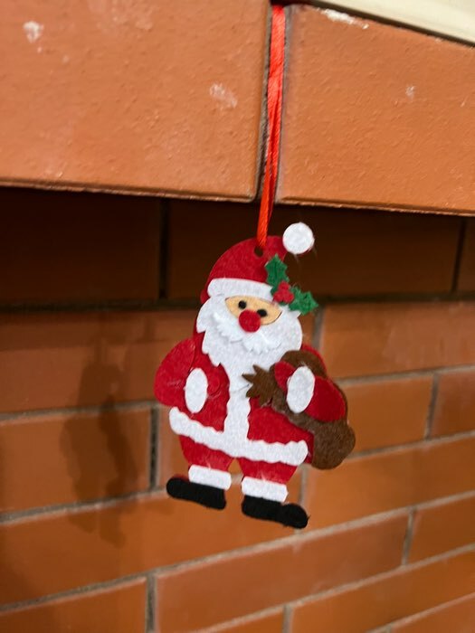Фотография покупателя товара Набор для творчества - создай ёлочное украшение из фетра «Дед мороз с мешком подарков»