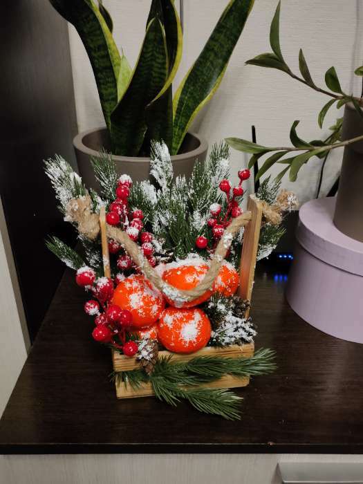 Фотография покупателя товара Декоративные ягодки на палочке «Радость» 5 × 5 × 23 см