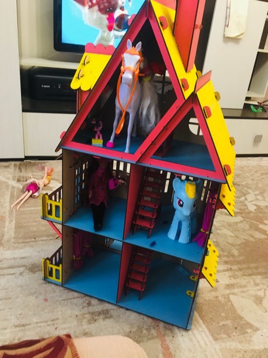 Фотография покупателя товара Сборная игрушка «Кукольный домик» розовый - Фото 1