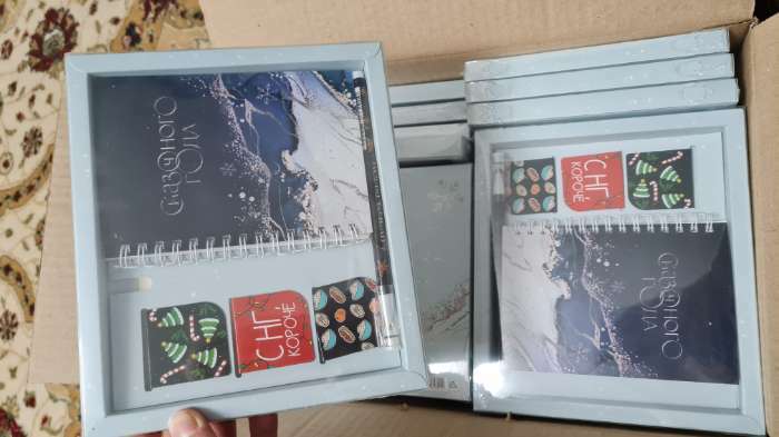 Фотография покупателя товара Подарочный новогодний набор «Сказочного года»: блокнот на спирали А6, 40 листов, магнитные закладки 3 шт. и ручка пластик - Фото 1