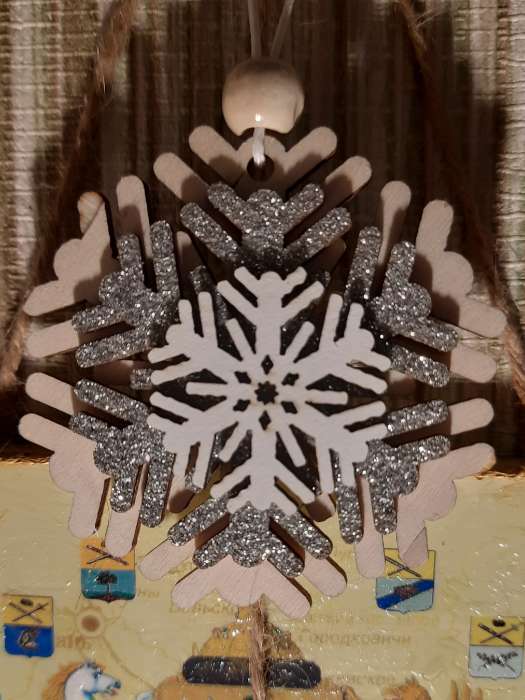 Фотография покупателя товара Подвеска новогодняя «Новогодняя снежинка»