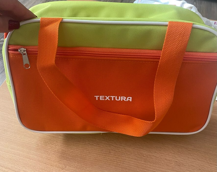 Фотография покупателя товара Сумка для обуви на молнии, TEXTURA, цвет салатовый/оранжевый