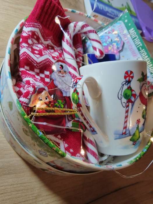 Фотография покупателя товара Кружка фарфоровая Доляна «Привет, снеговик!», 300 мл, цвет белый