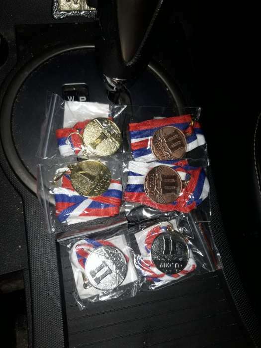 Фотография покупателя товара Медаль призовая «1 место» золото 083, d=3.5 см, с лентой - Фото 2