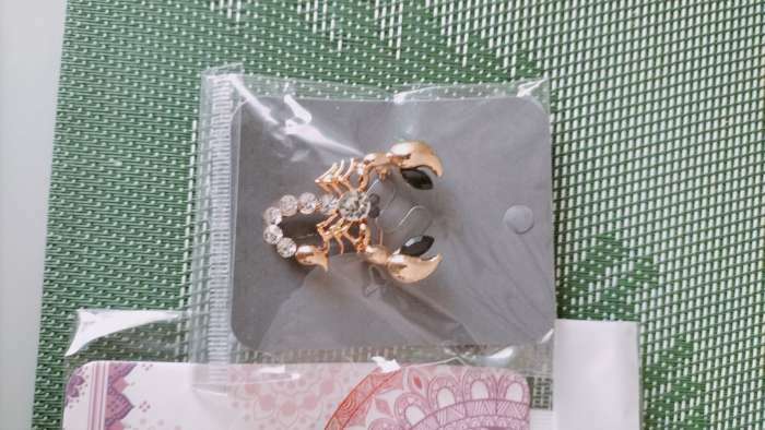 Фотография покупателя товара Брошь «Скорпион», белая в золоте - Фото 8